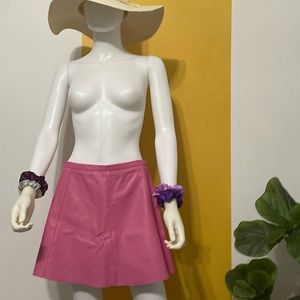 NWT Aqua Genuine Leather Mini Skirt